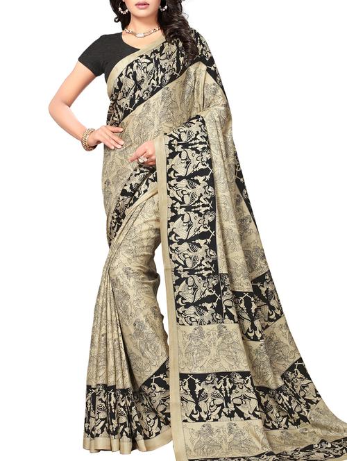 conversational printed saree with blouse - 15010622 - Standard Image - 1