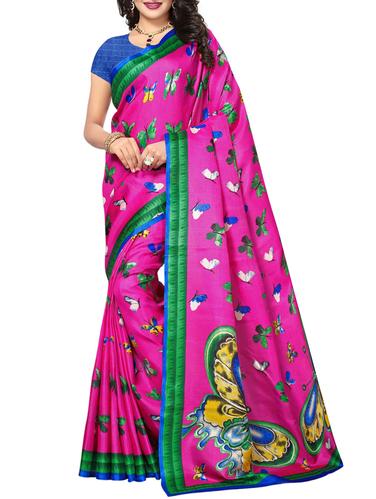 conversational printed saree with blouse - 15010628 - Very Small Image - 1