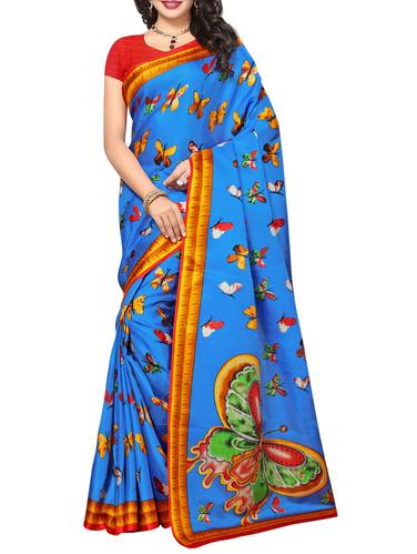 conversational printed saree with blouse - 15010631 - Very Small Image - 1