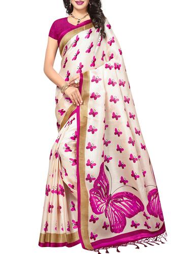 conversational printed saree with blouse - 15010634 - Very Small Image - 1