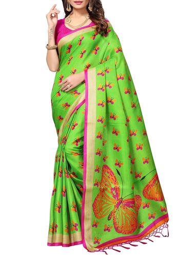conversational printed saree with blouse - 15010664 - Very Small Image - 1