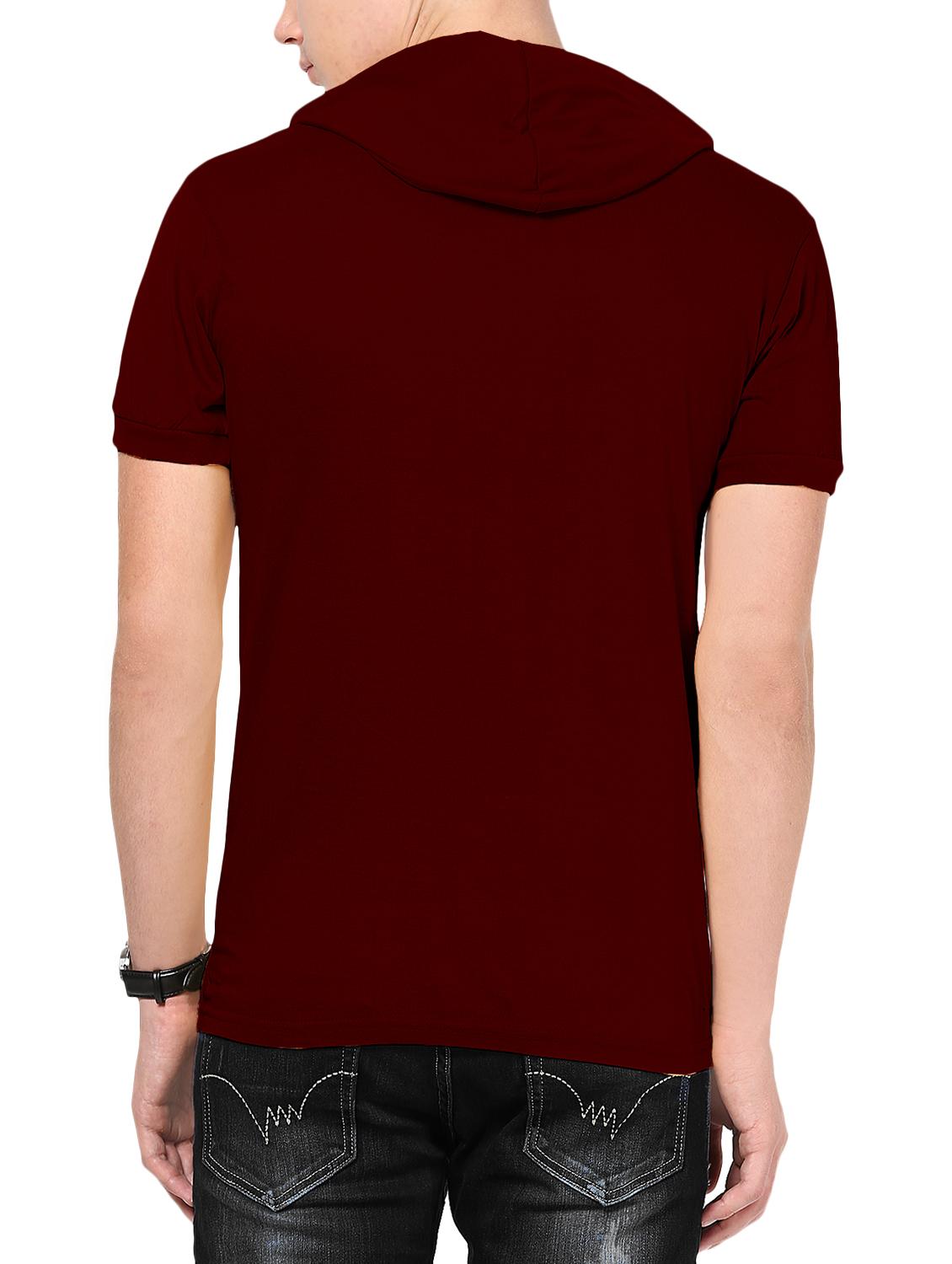 maroon cotton tshirt - 15010808 - Zoom Image - 3