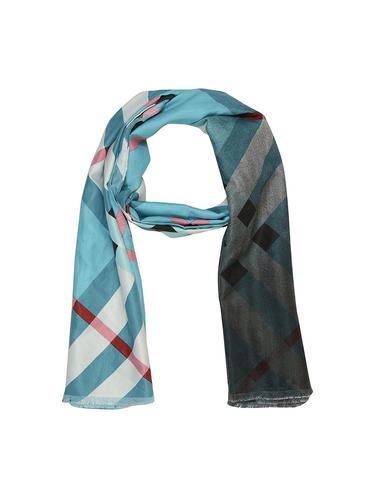 blue cotton scarf - 15010878 - Very Small Image - 1