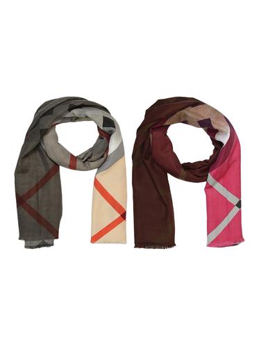multi cotton scarf - 15010915 - Very Small Image - 1
