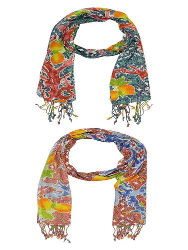 multi cotton scarf - 15010980 - Very Small Image - 1
