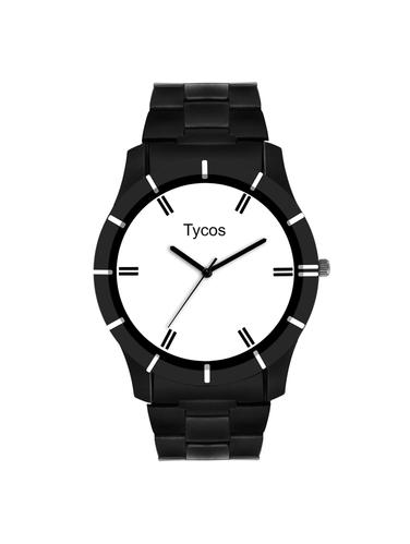 tycos nice looking white dial with black strap watch - 15011268 - Very Small Image - 1