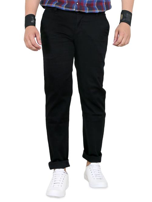 black cotton chinos - 15011516 - Very Small Image - 1