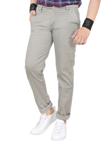 grey cotton chinos - 15011519 - Very Small Image - 1