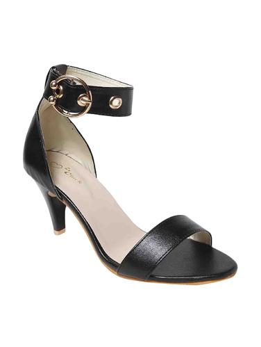 black pu closed back sandals - 15011603 - Very Small Image - 1
