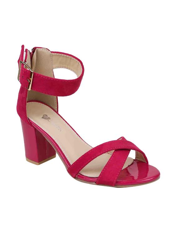 pink suede closed back sandals - 15011627 - Zoom Image - 1