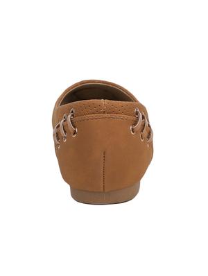 tan suede slip on ballerina - 15011630 - Standard Image - 3