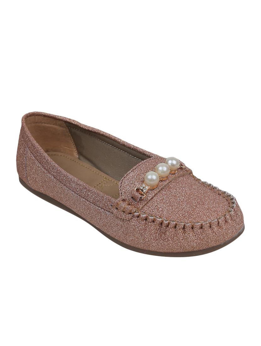 pink fabric slip on loafers - 15011634 - Zoom Image - 1
