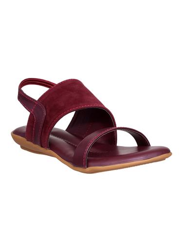 maroon back strap sandal - 15011992 - Very Small Image - 1