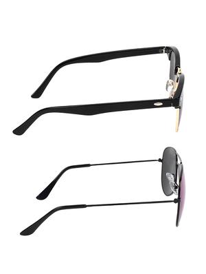 zyaden combo of two sunglasses clubmaster & aviator - pack of 2 - 15012365 - Standard Image - 4