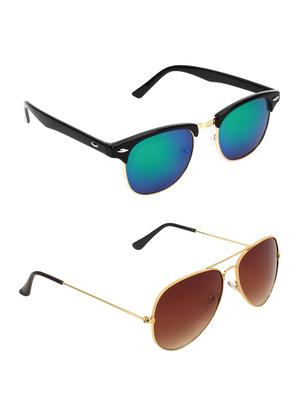 zyaden combo of two sunglasses clubmaster & aviator - pack of 2 - 15012370 - Standard Image - 2