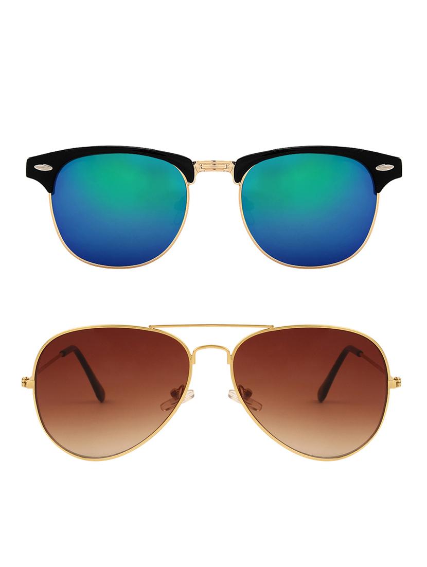 zyaden combo of two sunglasses clubmaster & aviator - pack of 2 - 15012370 - Zoom Image - 1