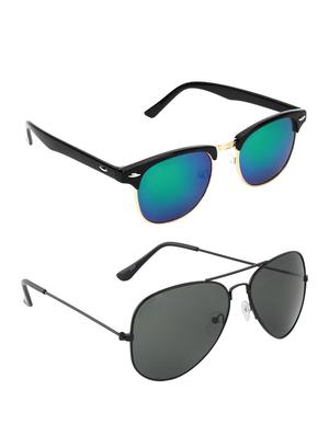zyaden combo of two sunglasses clubmaster & aviator - pack of 2 - 15012374 - Standard Image - 2