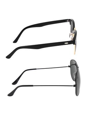 zyaden combo of two sunglasses clubmaster & aviator - pack of 2 - 15012374 - Standard Image - 4