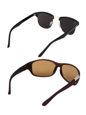 zyaden combo of two sunglasses clubmaster & wraparound - pack of 2 - 15012378 - Standard Image - 3