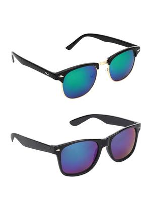 zyaden combo of two sunglasses clubmaster & wayfarer - pack of 2 - 15012381 - Standard Image - 2