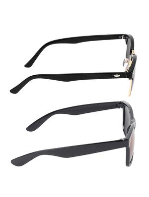 zyaden combo of two sunglasses clubmaster & wayfarer - pack of 2 - 15012381 - Standard Image - 4
