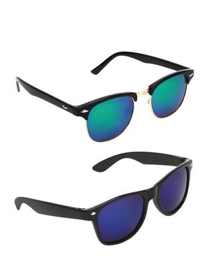 zyaden combo of two sunglasses clubmaster & wayfarer - pack of 2 - 15012388 - Standard Image - 2