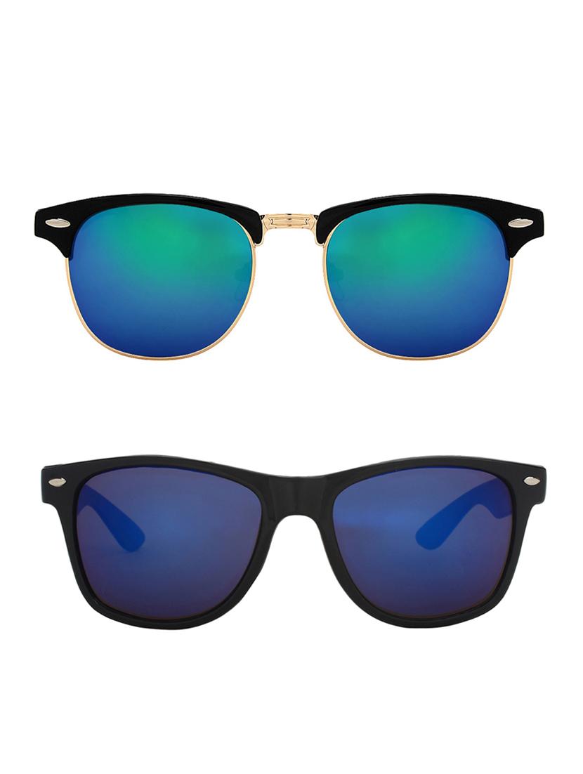 zyaden combo of two sunglasses clubmaster & wayfarer - pack of 2 - 15012388 - Zoom Image - 1