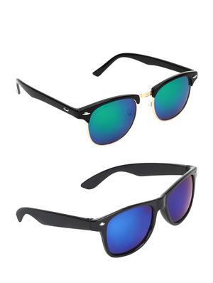 zyaden combo of two sunglasses clubmaster & wayfarer - pack of 2 - 15012390 - Standard Image - 2