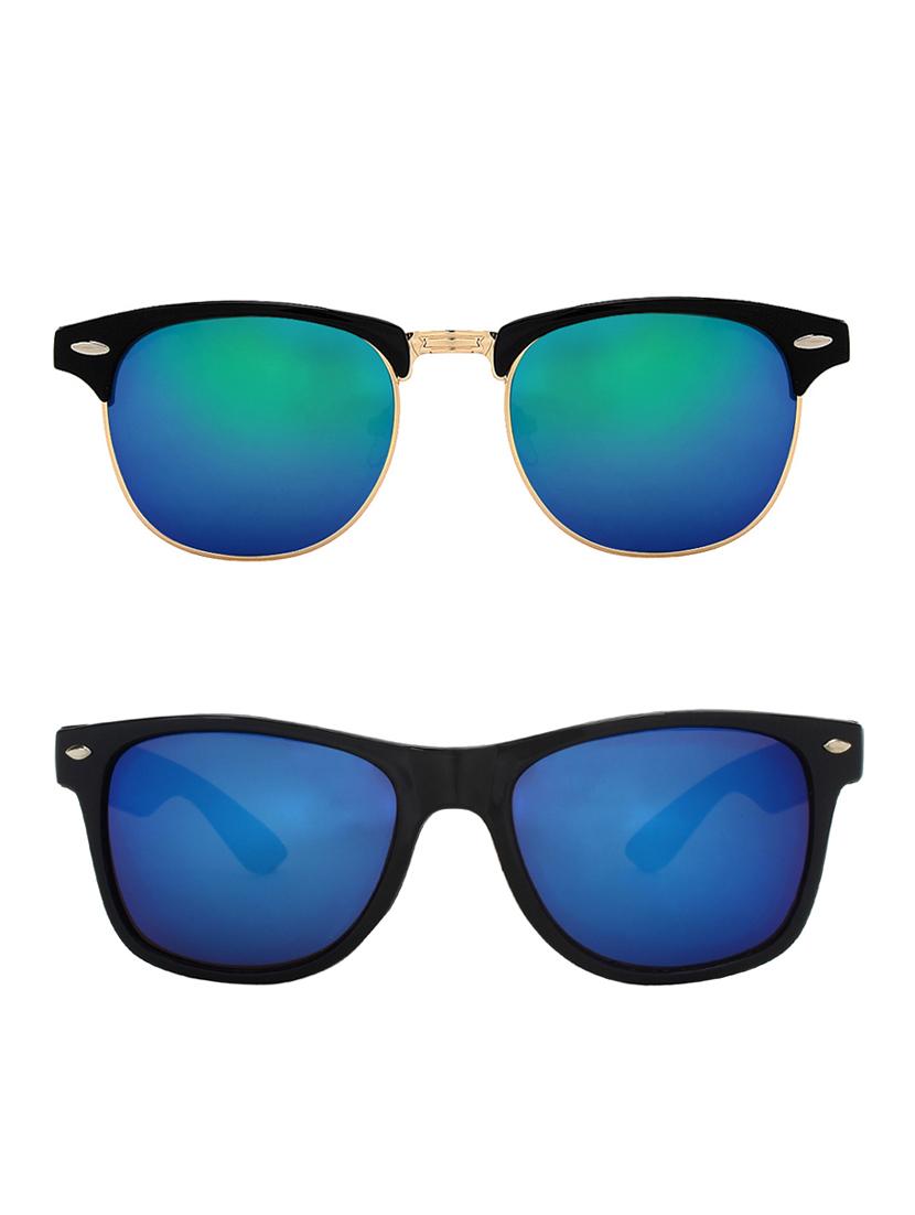 zyaden combo of two sunglasses clubmaster & wayfarer - pack of 2 - 15012390 - Zoom Image - 1