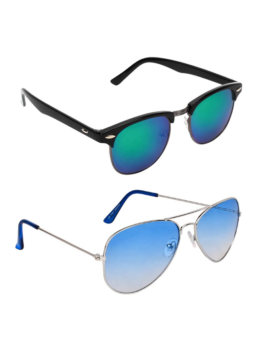 zyaden combo of two sunglasses clubmaster & aviator - pack of 2 - 15012393 - Zoom Image - 2