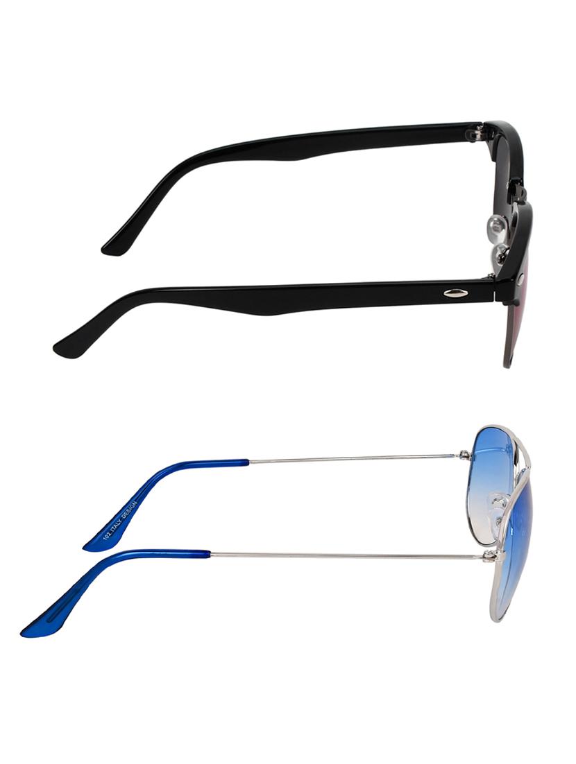 zyaden combo of two sunglasses clubmaster & aviator - pack of 2 - 15012393 - Zoom Image - 4