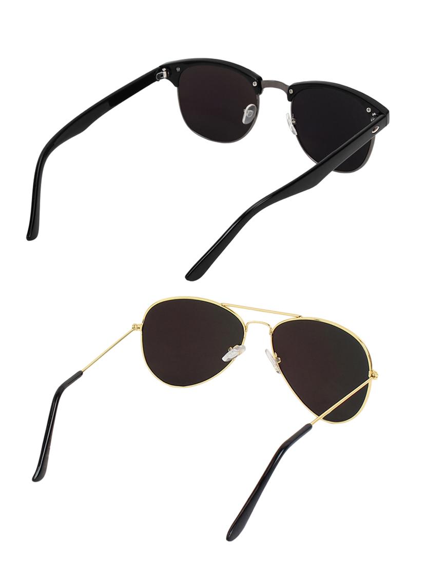 zyaden combo of two sunglasses clubmaster & aviator - pack of 2 - 15012395 - Zoom Image - 3