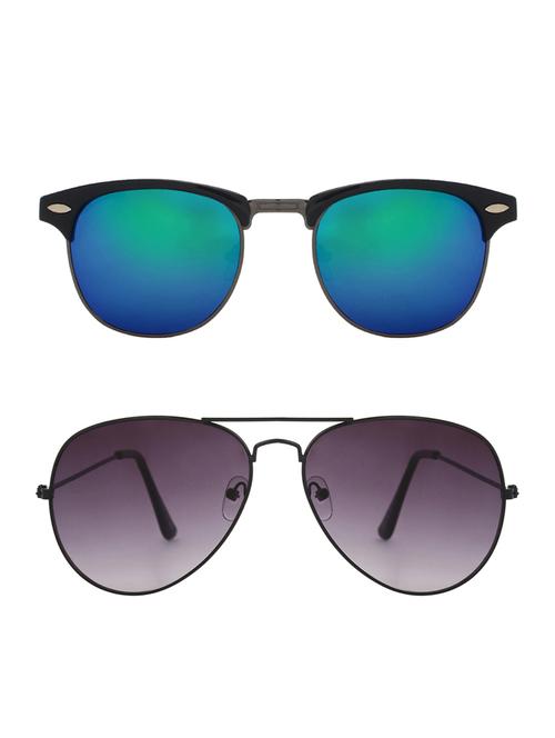 zyaden combo of two sunglasses clubmaster & aviator - pack of 2 - 15012400 - Standard Image - 1