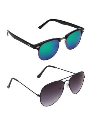 zyaden combo of two sunglasses clubmaster & aviator - pack of 2 - 15012400 - Standard Image - 2