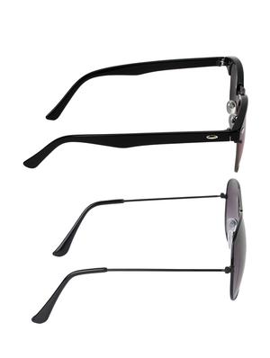 zyaden combo of two sunglasses clubmaster & aviator - pack of 2 - 15012400 - Standard Image - 4
