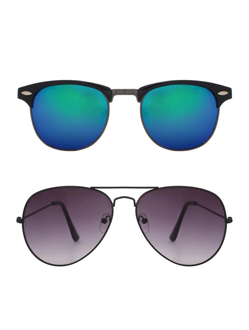 zyaden combo of two sunglasses clubmaster & aviator - pack of 2 - 15012400 - Zoom Image - 1