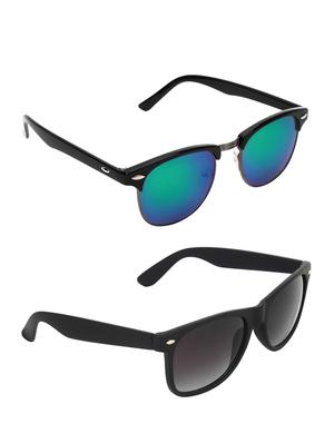 zyaden combo of two sunglasses clubmaster & wayfarer - pack of 2 - 15012412 - Standard Image - 2