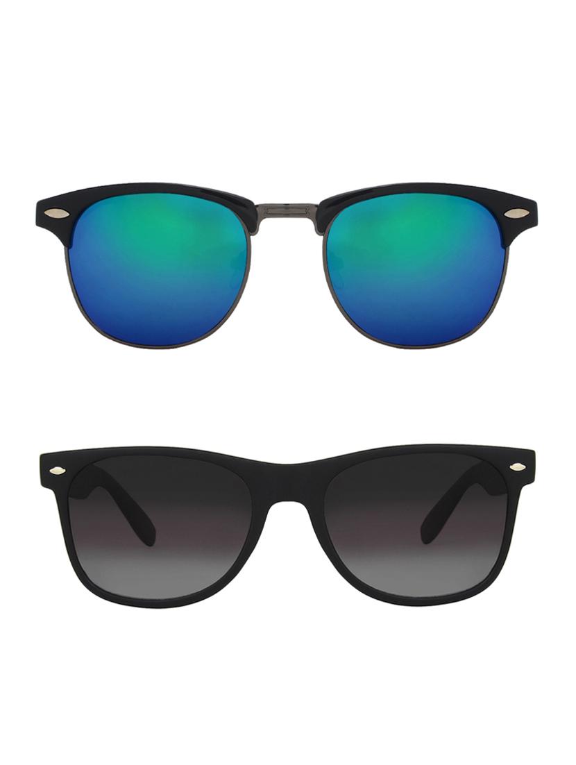 zyaden combo of two sunglasses clubmaster & wayfarer - pack of 2 - 15012412 - Zoom Image - 1