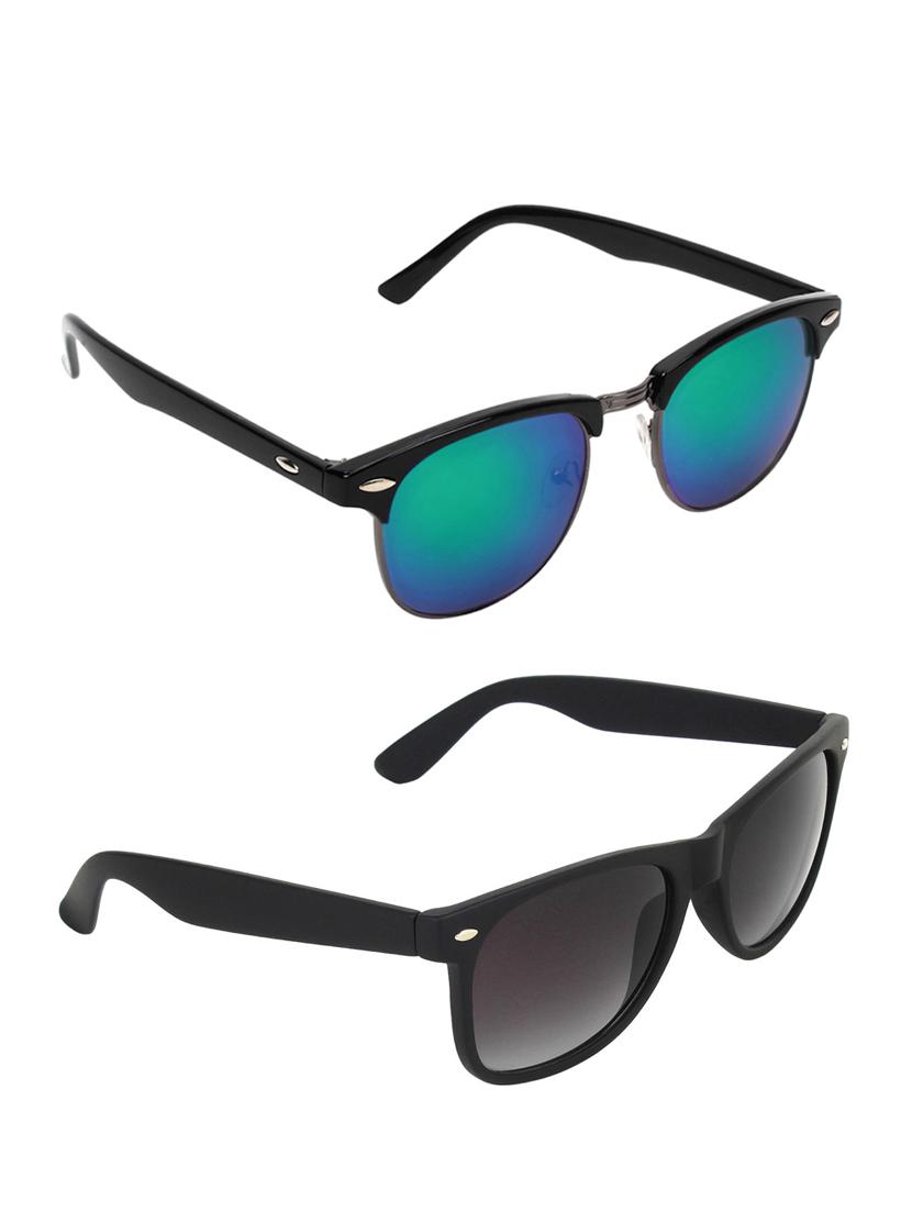 zyaden combo of two sunglasses clubmaster & wayfarer - pack of 2 - 15012412 - Zoom Image - 2
