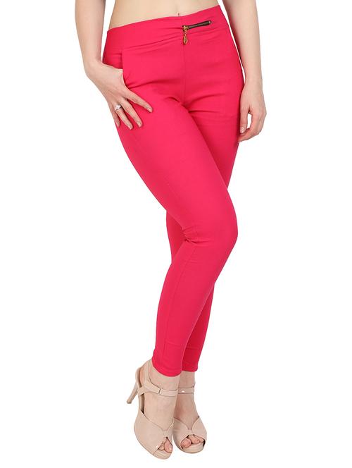 pink solid jeggings - 15012458 - Standard Image - 1