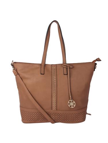 brown leatherette regular handbag - 15012736 - Very Small Image - 1