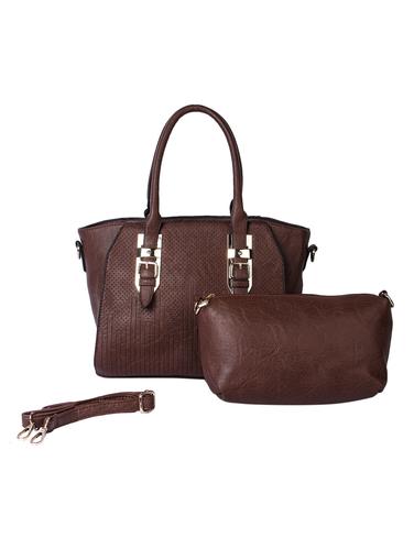 brown leatherette handbag - 15012852 - Very Small Image - 1