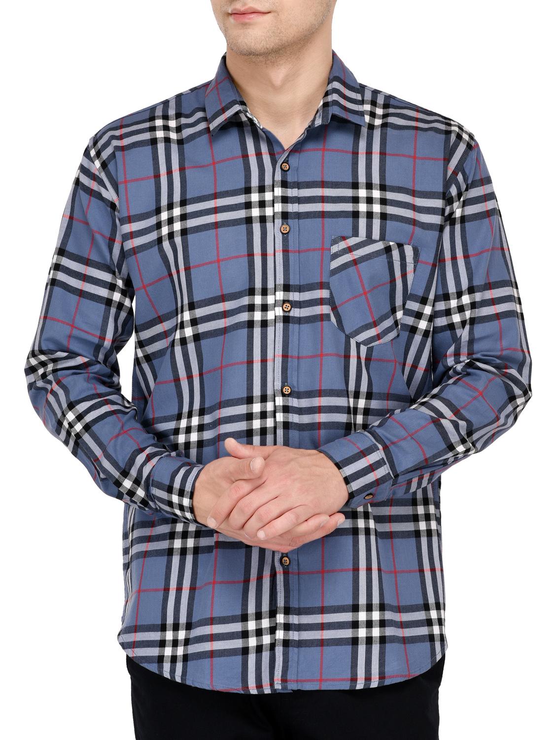 grey cotton casual shirt - 15012916 - Zoom Image - 1