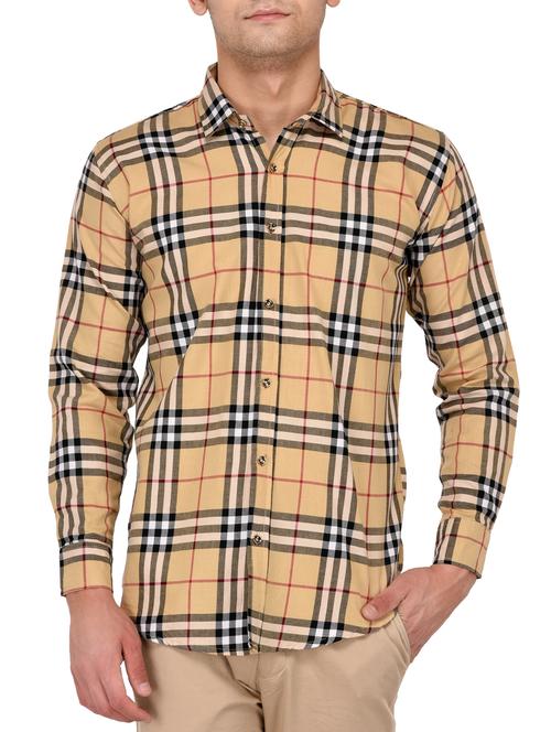 beige cotton casual shirt - 15012922 - Standard Image - 1