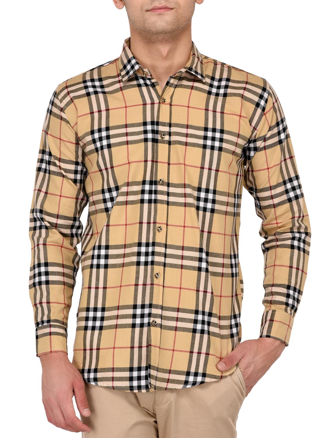 beige cotton casual shirt - 15012922 - Zoom Image - 1