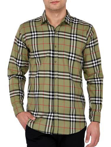 green cotton casual shirt - 15012927 - Very Small Image - 1