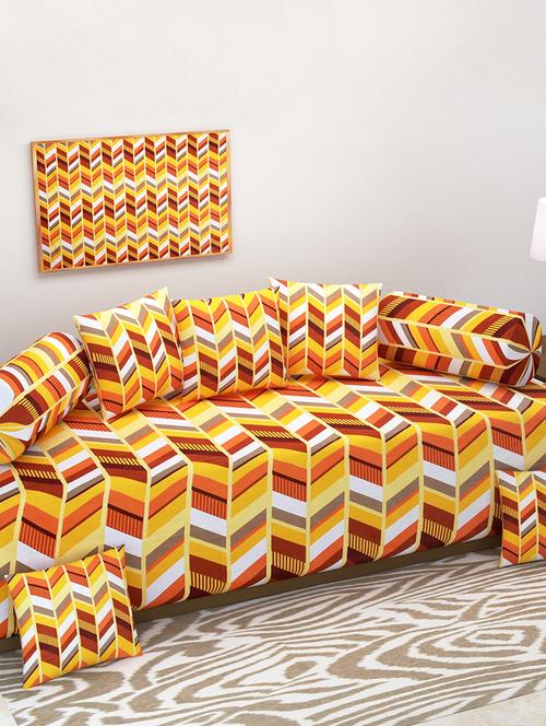 8 Piece 120 TC Cotton Diwan Set - 15012946 - Standard Image - 1