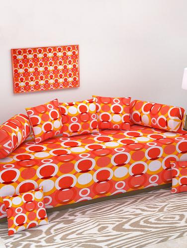 8 Piece 120 TC Cotton Diwan Set - 15012956 - Very Small Image - 1
