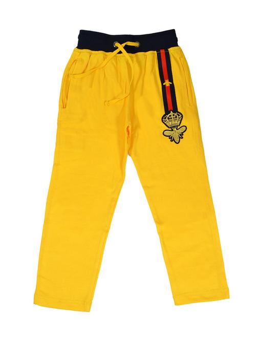 yellow cotton track pant - 15013018 - Standard Image - 1