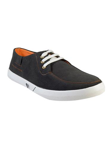 grey leatherette lace up sneaker - 15013044 - Very Small Image - 1